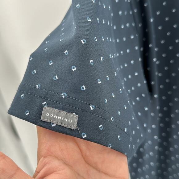 Dunning Golf blue polo performance lightweight stylish business casual size L - Picture 5 of 9